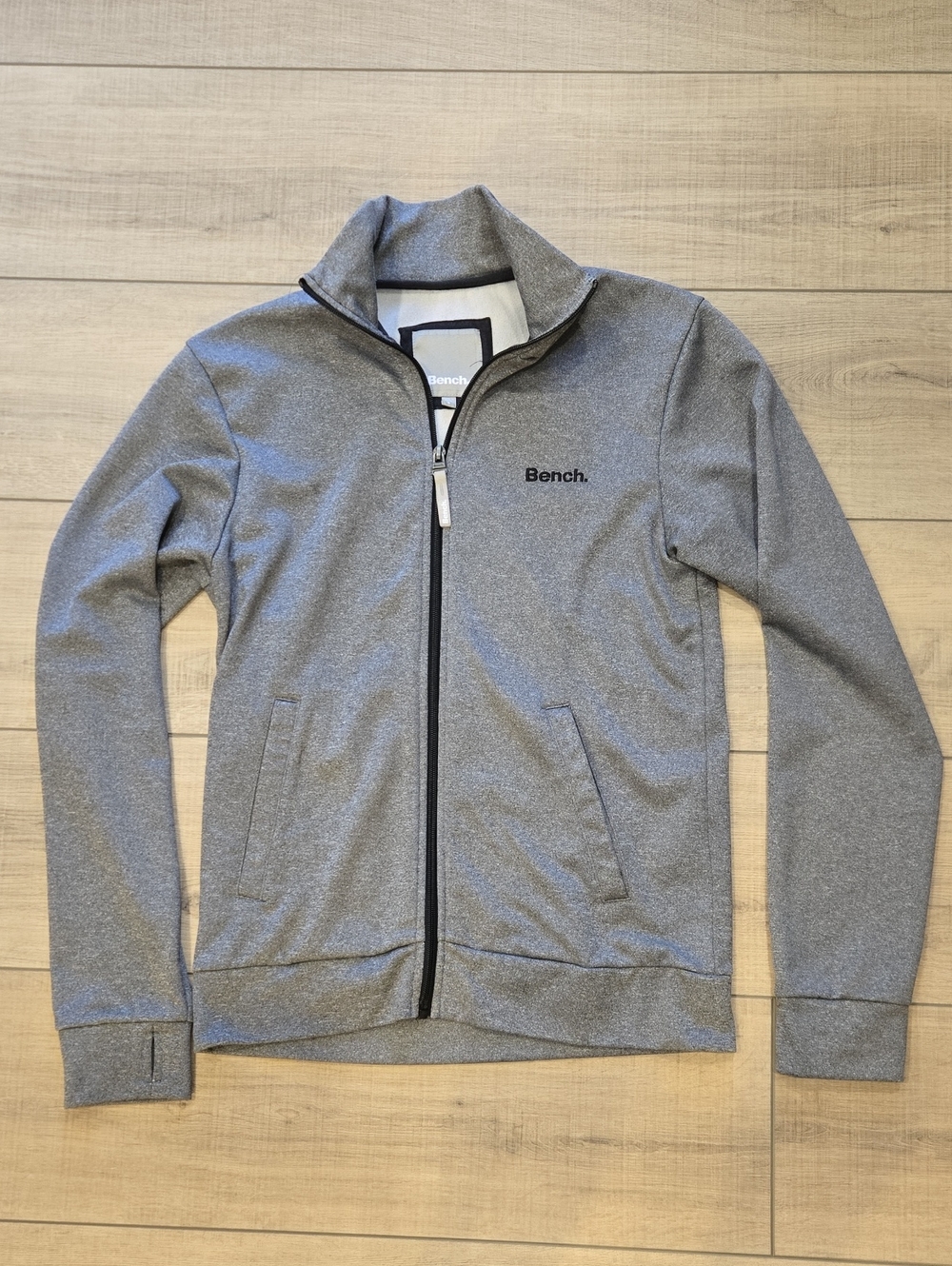 Bench Men's Heather Gray Lightweight Full-Zip Jacket